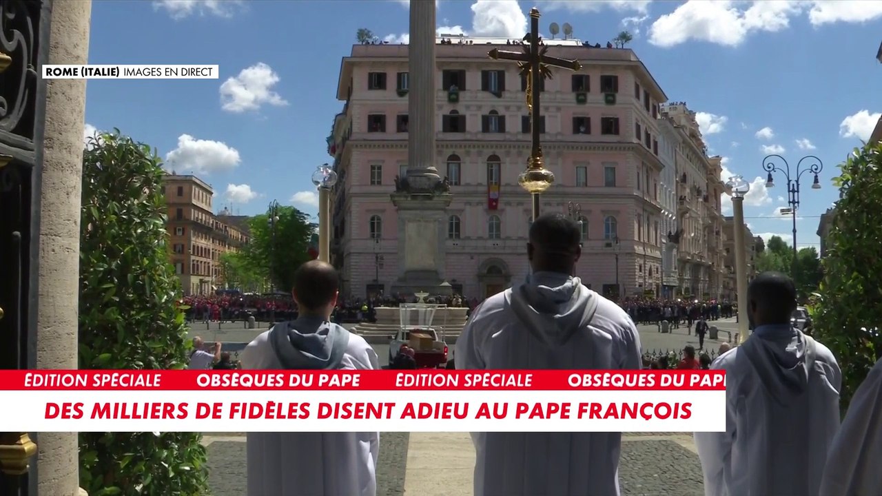 Le cercueil du pape François est arrivé dans la basilique Sainte-Marie-Majeure de Rome