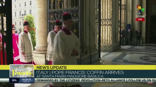 Pope Francis’ body arrives to Santa Maria Maggiore Basilica
