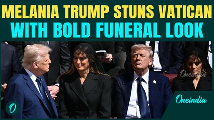 VIDEO: Melania Trump's Dons Veil With Funeral Look, Stuns and Disturbs World Leaders at Pope's Mass