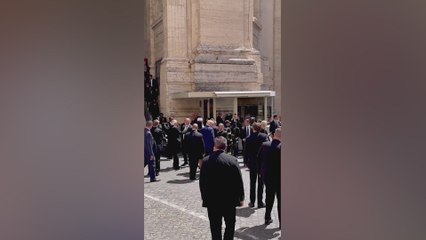 Trump leaves St. Peter’s Basilica after Pope’s funeral