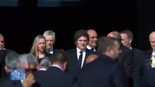 Milei en el funeral del Papa Francisco