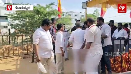 கோவையில் தவெக கூட்டம்; புஸ்ஸி ஆனந்த் காலில் காயம்!