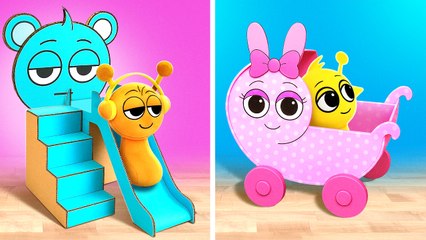 DIY Cardboard Slide For Sprunki 🛝 *Cardboard Playground For Little Sprunki*