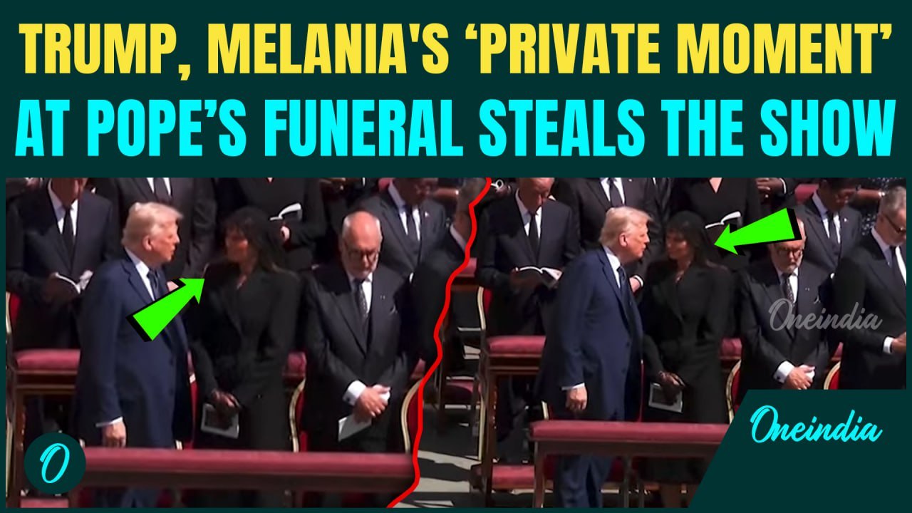 VIDEO : Trump and Melania’s Private Whisper, Quiet Smiles CAUGHT ON CAM at Pope Francis' Funeral