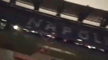 Follia a Napoli: tifosi con il motorino nello stadio