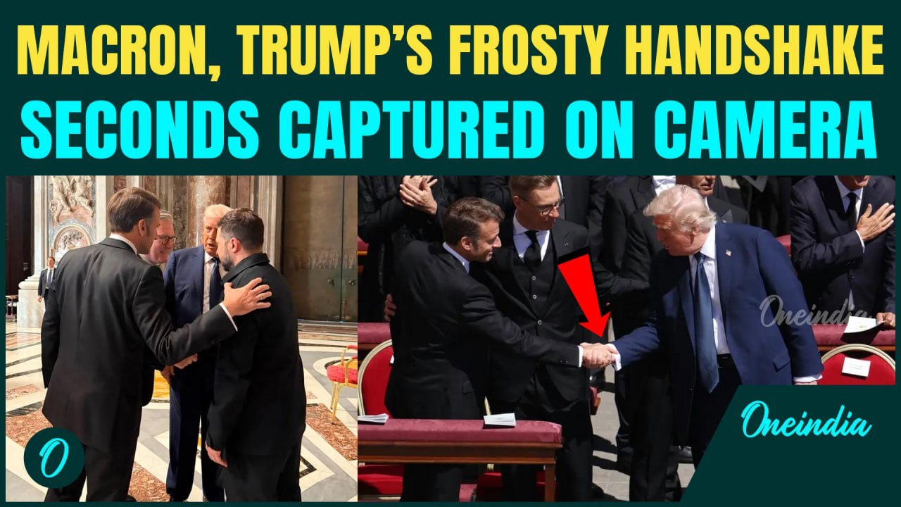 Pope Francis’ Funeral Sees Unexpected Trump-Macron Drama; Awkward Handshake Seconds Caught on Cam