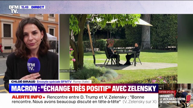 Emmanuel Macron qualifie son échange avec Volodymyr Zelensky de très positif en marge des obsèques du pape François