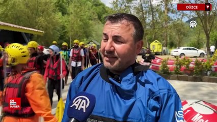 Maceraseverler Düzce'de hafta sonunu rafting yaparak değerlendirdi