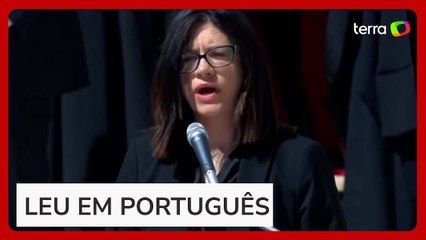 Brasileira faz leitura na missa de funeral do papa Francisco