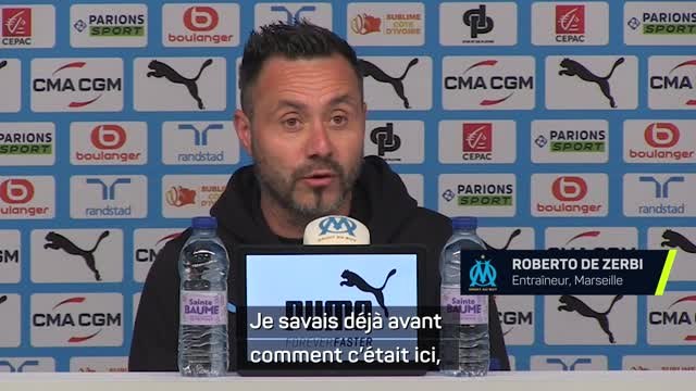 Marseille - De Zerbi : Je savais comment était l'OM avant de venir