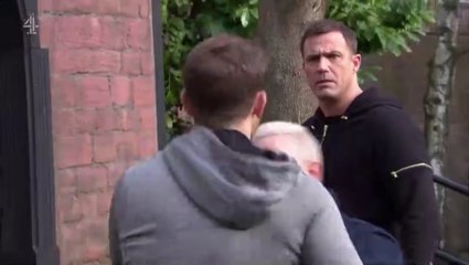 Hollyoaks Brody Lunges at Warren Fox/Warren Comforts Brody 14th February 2020