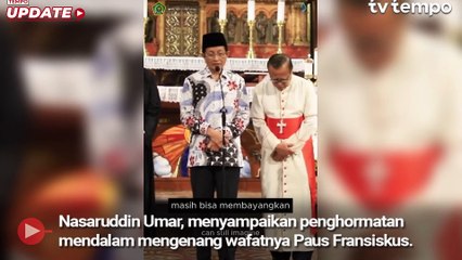 Menag Nasaruddin Umar Mengenang Pesan Paus Fransiskus