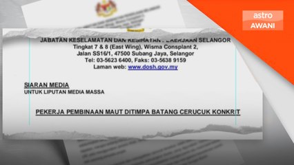 Pekerja asing maut ditimpa cerucuk konkrit tapak pembinaan