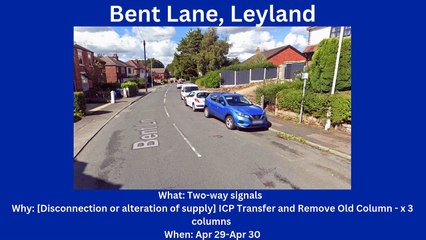 Roadworks starting in Preston & South Ribble (28/4-4/5)