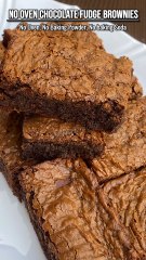 No Bake Chocolate Fudge Brownie Recipe