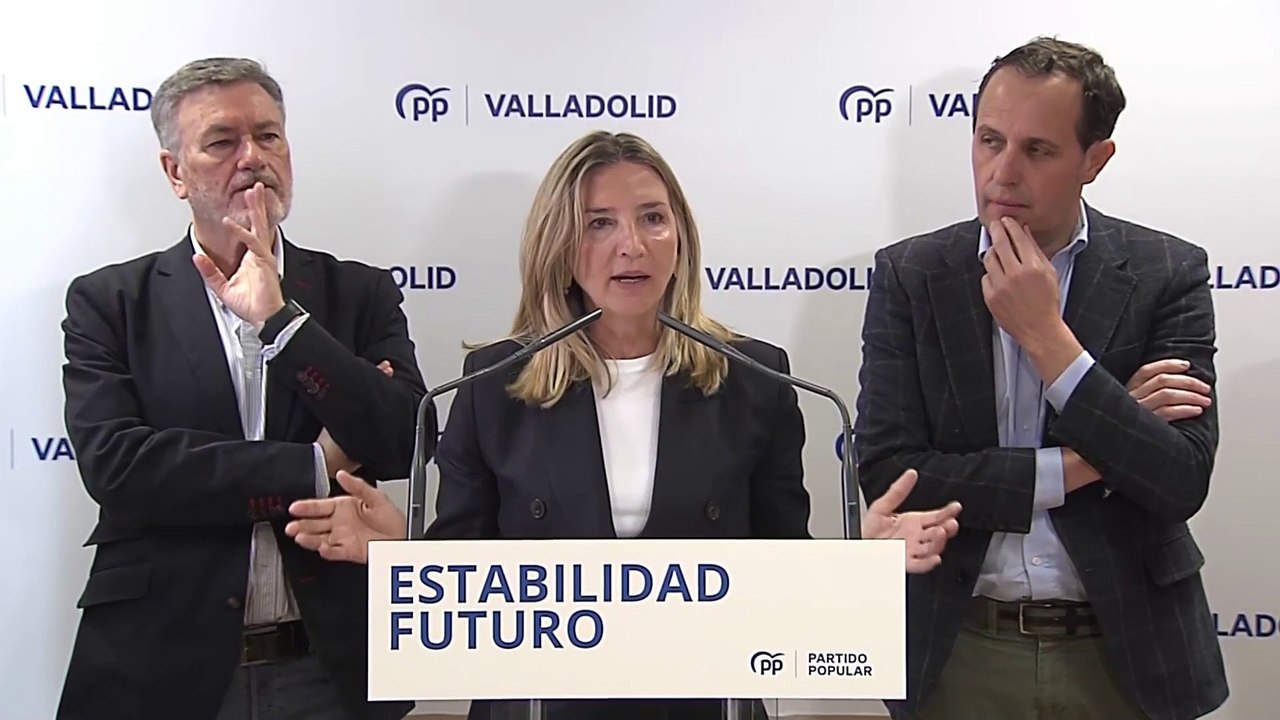 Rueda de prensa en Valladolid de la portavoz del PP en el Senado, Alicia García.