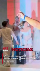 La influencer vivió momentos de tensión al perder el equilibrio en plena celebración. Afortunadamente, todo quedó en un susto y la fiesta continuó.