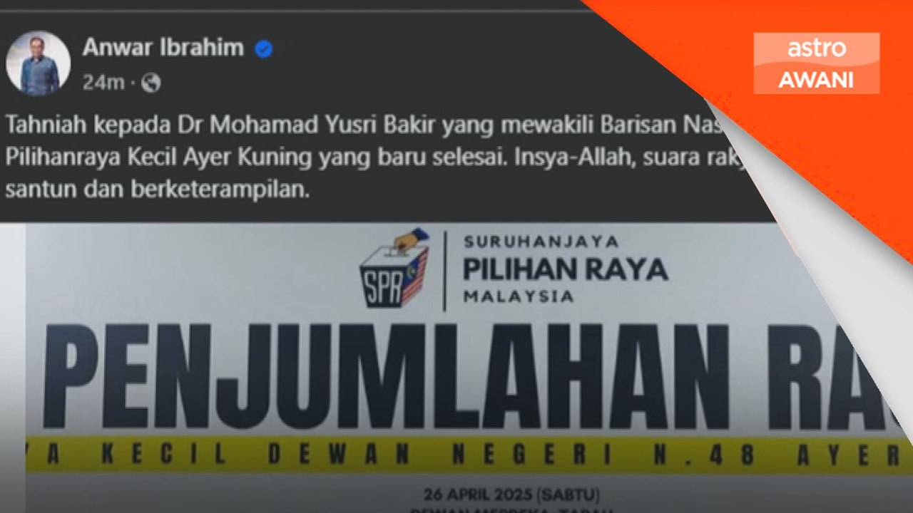 PM ucap tahniah atas kemenangan BN dalam PRK Ayer Kuning