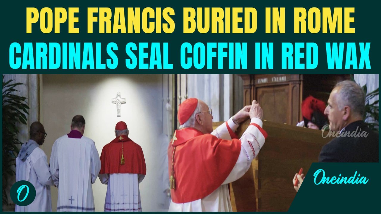 Pope Francis' Wooden, Zinc Coffin Sealed & Buried at His Favorite Basilica | Watch Pope’s Last Rites