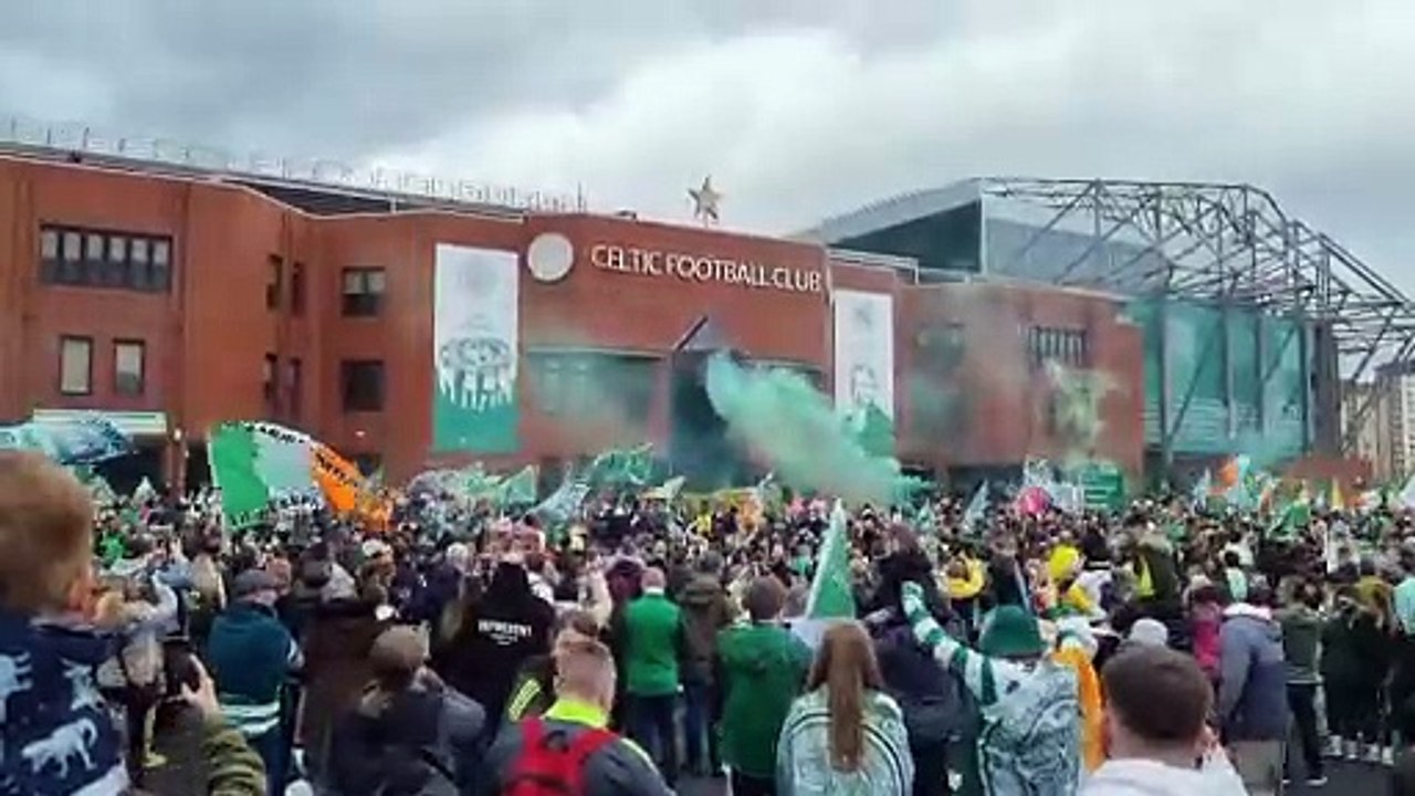 Celtic Scottish Premiership title win celebrations
