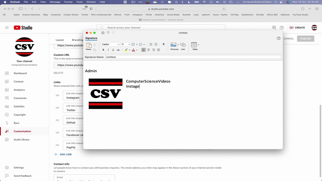 How to CREATE an Email Signature On Microsoft Outlook Using a Mac Computer - Basic Tutorial | New