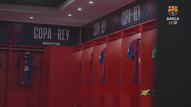 Los detalles del vestuario del Barça en la previa de la Final de Copa del Rey