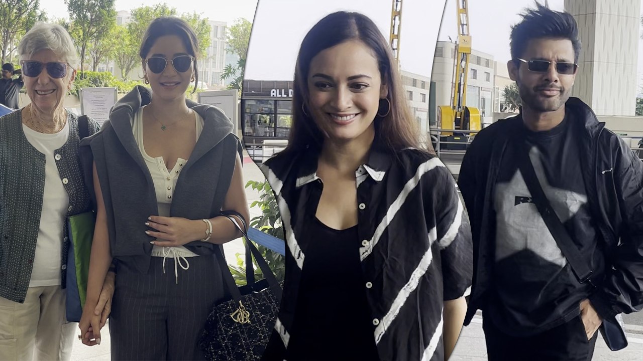 Airport Fashion On Point: Dia Mirza, Sara Tendulkar With Her Nani & Stebin Ben Slay The Look