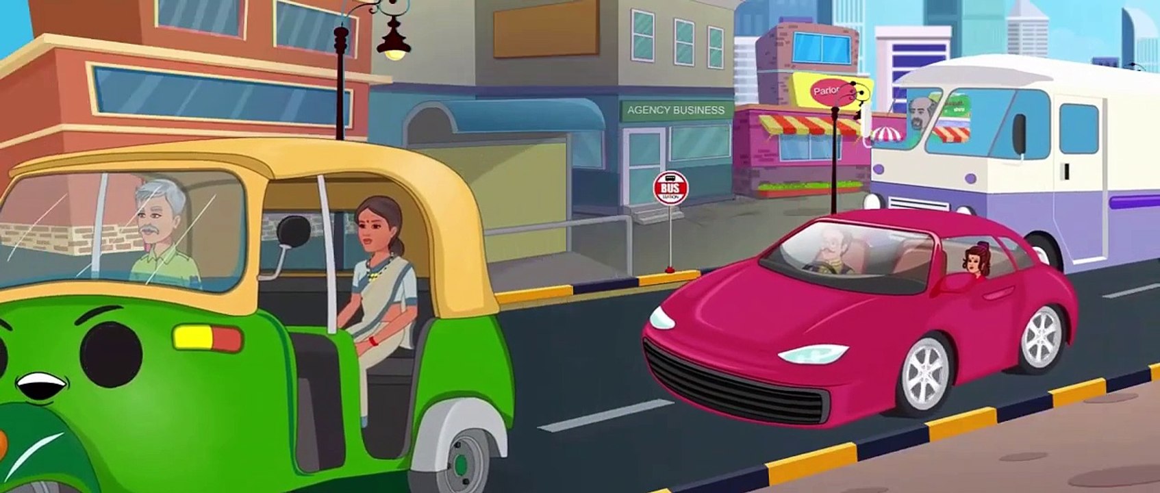 The Flying Auto - English Cartoon