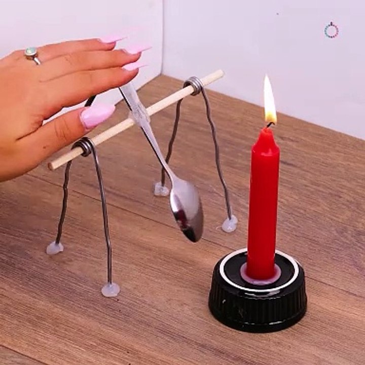 Automatic candle extinguisher with a spoon! 🕯️