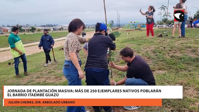 Jornada de plantación masiva más de 250 ejemplares nativos poblarán el barrio Itaembé Guazú