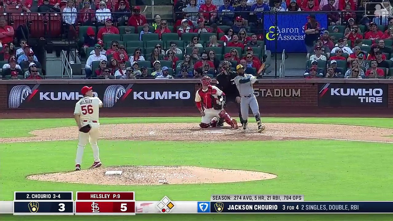 Jackson Chourio dispara su sexto jonrón de la temporada
