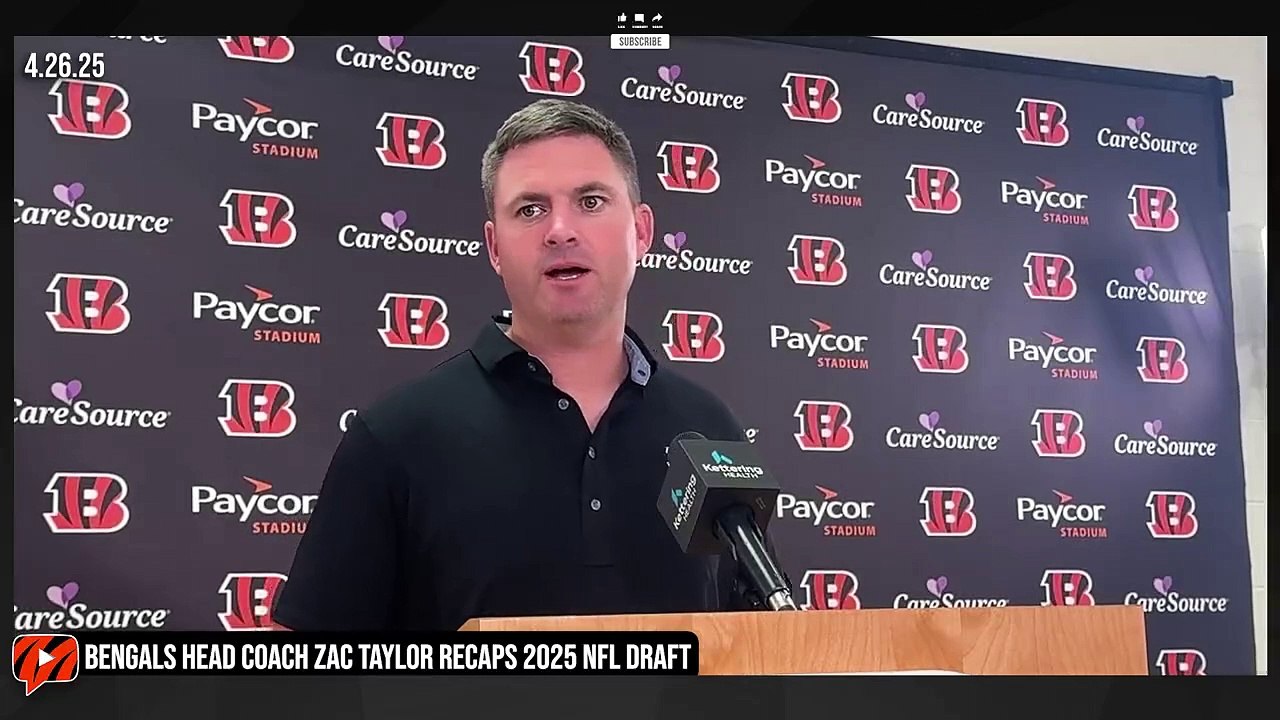 Zac Taylor Shares Final Thoughts on Bengals' 2025 NFL Draft Class