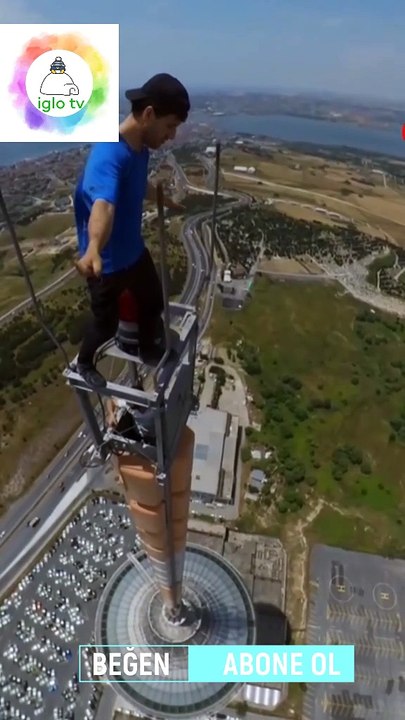 Beylikdüzü’nde 230 Metre Yükseklikte Akrobasi