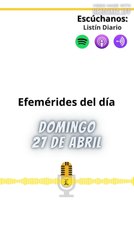 Efemérides | Domingo 27 de Abril 2025