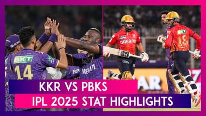 KKR vs PBKS IPL 2025 Stat Highlights: Rain Plays Spoilsport In Kolkata, Teams Share Points