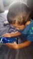 Kid playing snake game