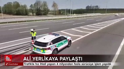 Trafikte hız ihlali yapan 4 milyondan fazla sürücüye işlem yapıldı