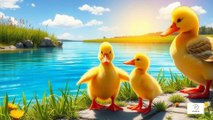 “Little Ducks’ First Swim! 🦆🌞 A Pond Adventure for Kids”