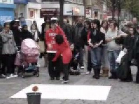 George Sampson dances in Manchester Streets