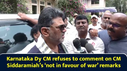Karnataka Dy CM refuses to comment on CM Siddaramiah’s ‘not in favour’ of war remarks
