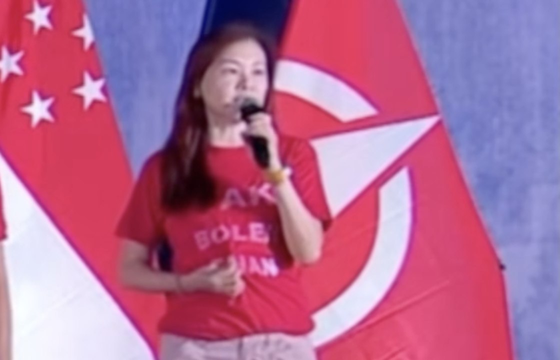 GE2025: SDP emcee puts party shirt not washed since 2008 up for bids