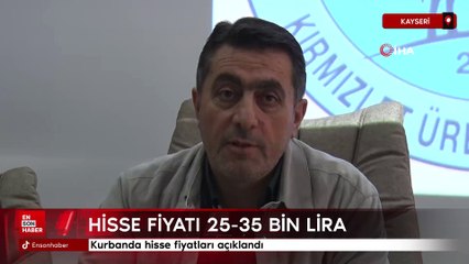 Kurbanda hisse fiyatları açıklandı