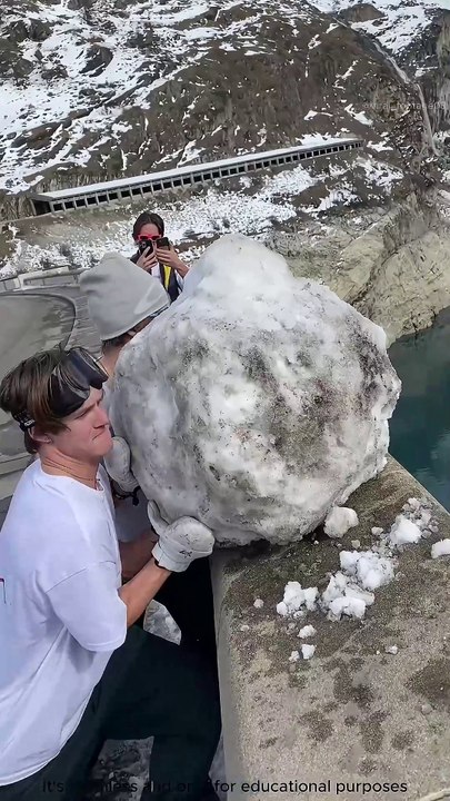 Massive Ice Drop Creates Epic Wave! 🌊❄️ -- But the Figurine Fails... 💔 #shorts