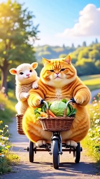 Ai animation cat funny video || Ai cat short || story for kids || cartoon