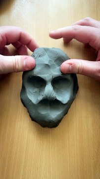 Clay face sculpting