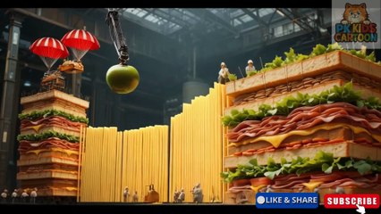 "Giant Samosa and Sandwich | Fun Food Adventure for Kids | Urdu Story