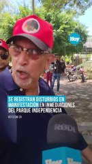 Se registran disturbios en manifestación en inmediaciones del parque Independencia