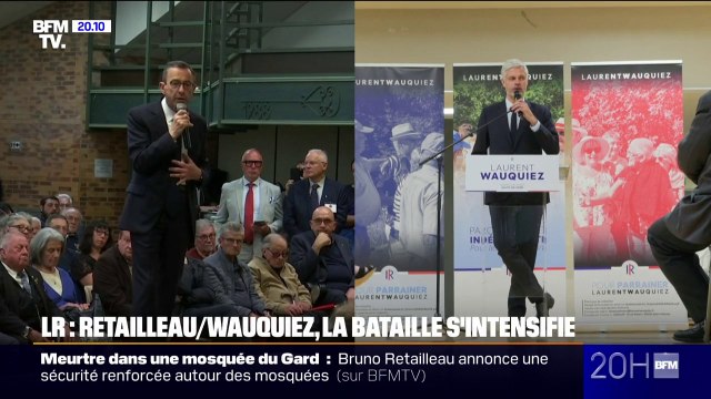 Présidence LR: la bataille s'intensifie entre Bruno Retailleau et Laurent Wauquiez
