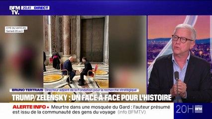 Échange entre Zelensky et Trump au Vatican: "Il est possible" que cette rencontre "fasse changer l'attitude" du président américain, explique Bruno Tertrais (Fondation pour la recherche stratégique)