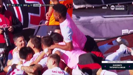 El gol de Mastantuono para el 1-0 de River a Boca